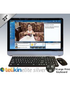 Telikin Elite Silver 22in Touchscreen Computer, DVD, 32 GB SSD